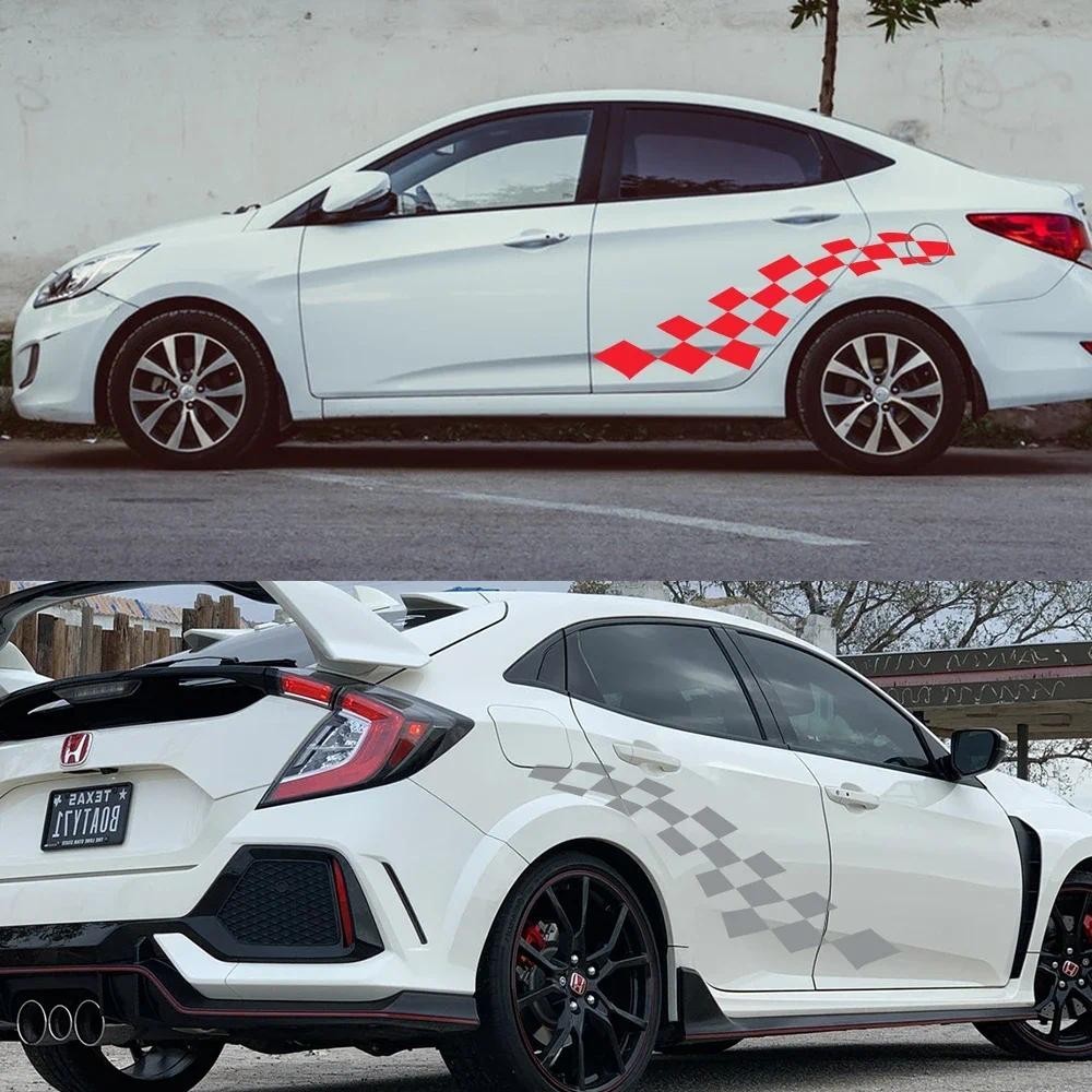 Auto Race ไวนิล Decal กีฬารถสติกเกอร์สําหรับ Audi A4 A3 Peugeot Renault Ford Focus 2 3 BMW E46 E60 E