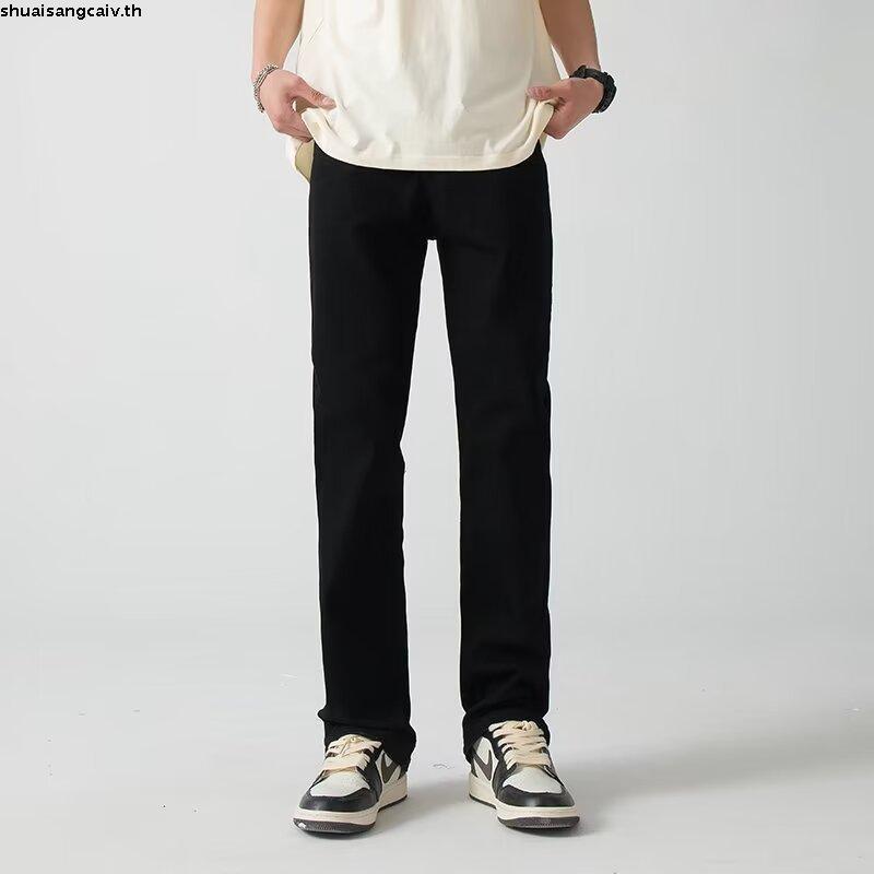 Mc JEANS กางเกงยีนส์ผู้ชาย กางเกงยีนส์ แม็ค แท้ ผู้ชาย กางเกงยีนส์ขายาว ขาตรง สีดำ ทรงสวย ใส่สบาย รุ