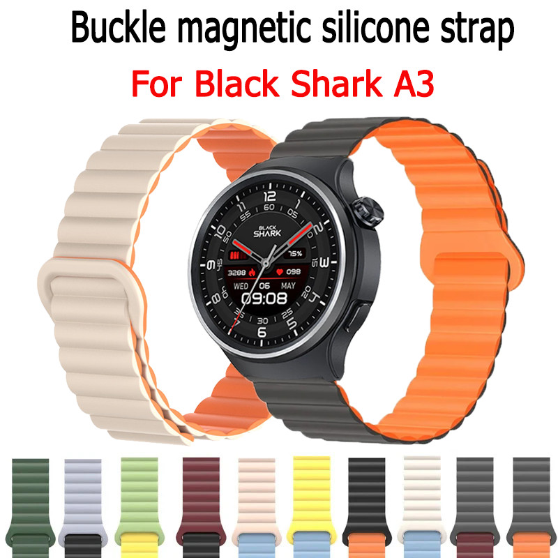 สายซิลิโคน สําหรับ Black Shark A3  สมาร์ทวอท์ชสร้อยข้อมือเปลี่ยนห่วงแม่เหล็กสําหรับ