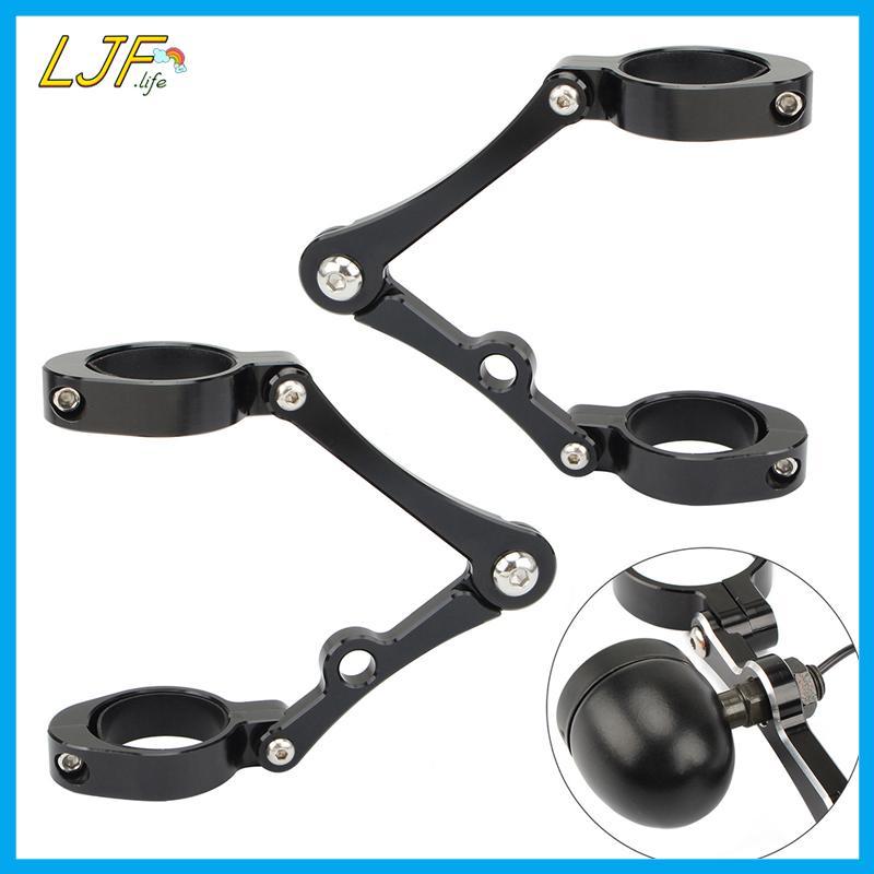 LJF ไฟหน้ารถจักรยานยนต์ Bracket Mount Clamp 39 มม.-41 มม.CNC ส้อมหลอด Spotlight สําหรับ Harley Cafe 