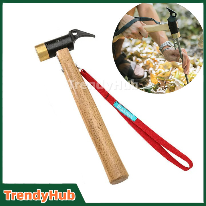 Brass Hammer ค้อนตอกสมอบก หัวทองเหลือง สำหรับ กิจกรรม กลางแจ้ง outdoor ตั้งแค้มป์ camping