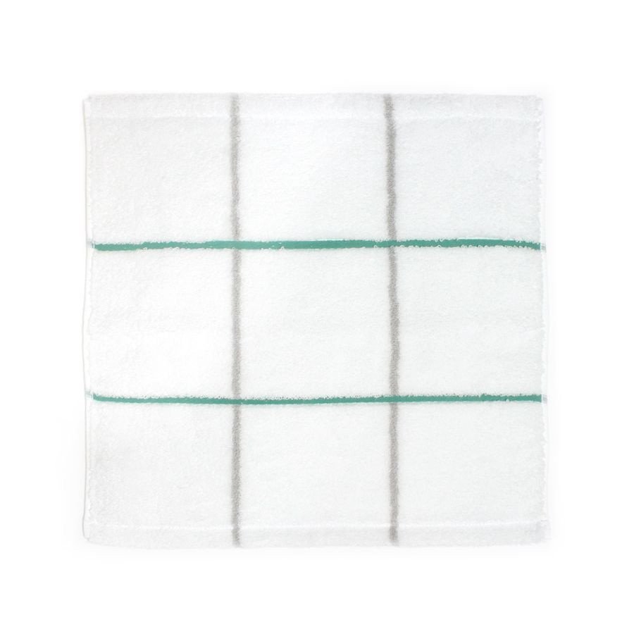 Iori Classic Checkered Twistless Silk Square Scarf/Green eslite QHXI