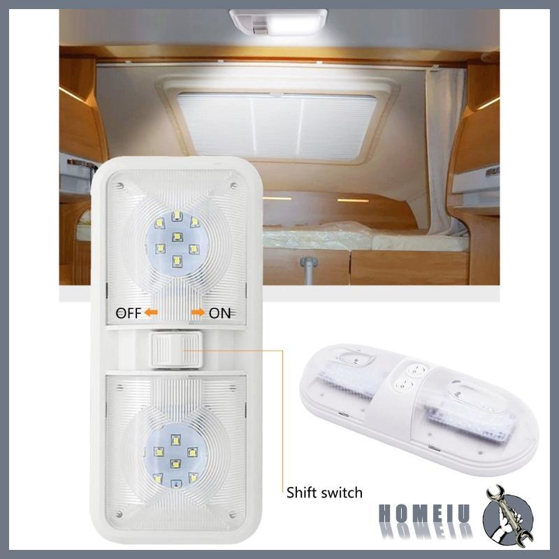 HOMEIU ไฟโดมคู่สําหรับค่ายรถพ่วงภายในโคมไฟติดตั้ง 48x2835SMD