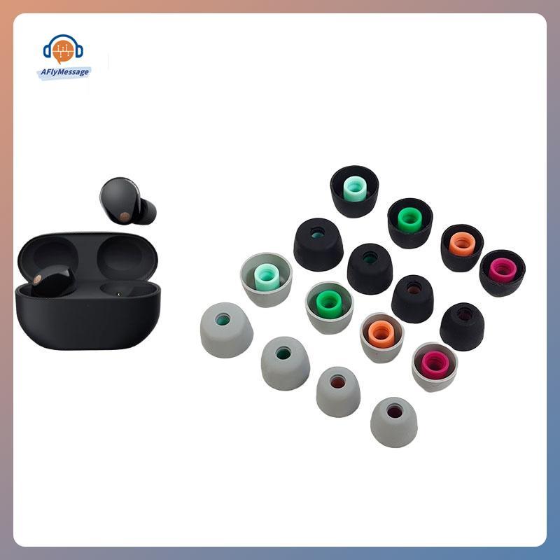 AFl 6 ชิ้นหูฟังปลั๊กอุดหูซิลิโคนหูเคล็ดลับสําหรับ Sony WF-1000XM5 1000XM4 1000XM3 Oneplus Buds Z TWS