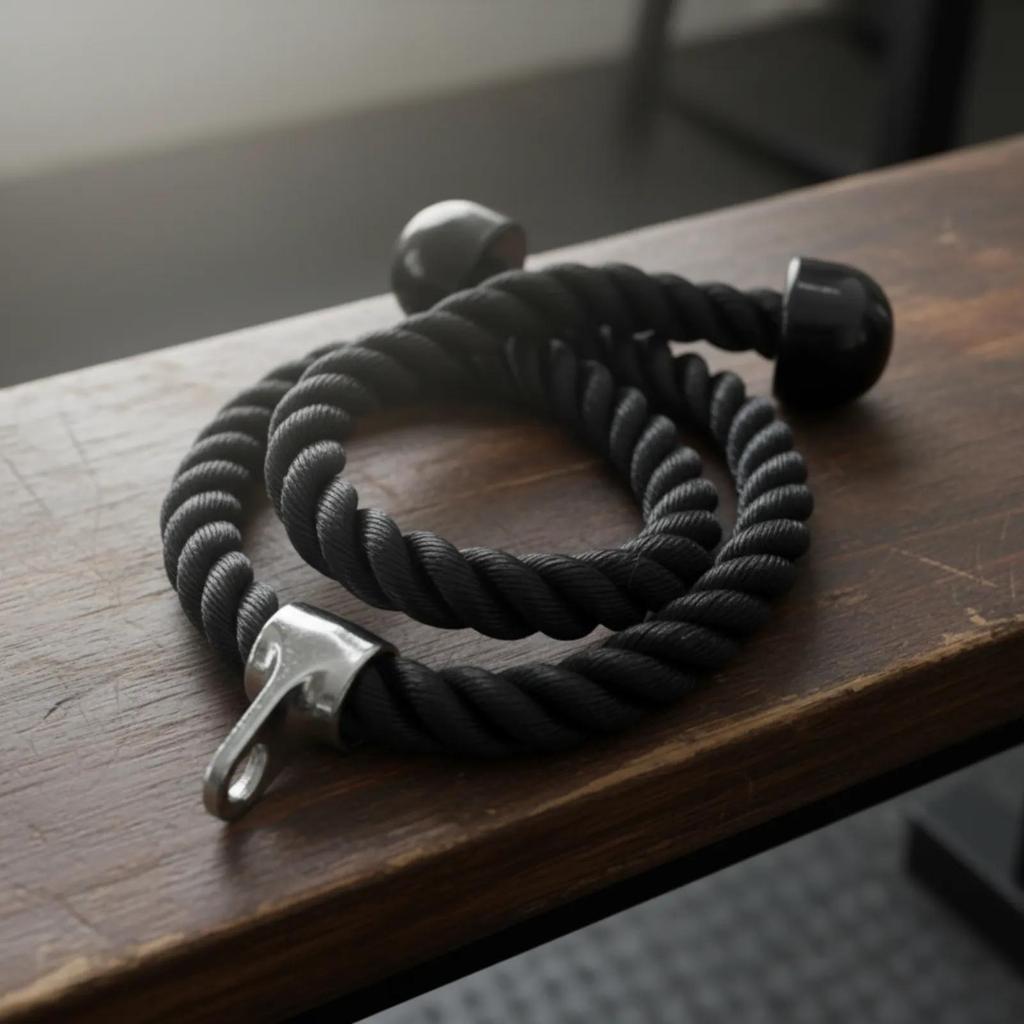 [Viocee] Tricep Rope Tricep Pull Down Rope Nylon Fitness Pull Practical Nonslip Handle 55 นิ้วสําหรับเพาะกายการออกกําลังกายอุปกรณ์ยิม