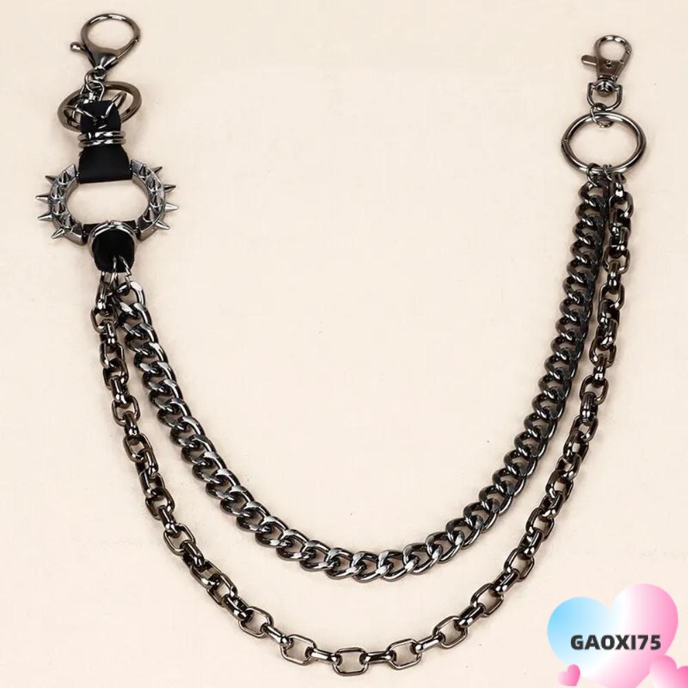 จี้กางเกง GAOXI75 แบบ Layered สำหรับสไตล์ HipHop และ Gothic เหมาะสำหรับทั้ง Egirls และ Eboys