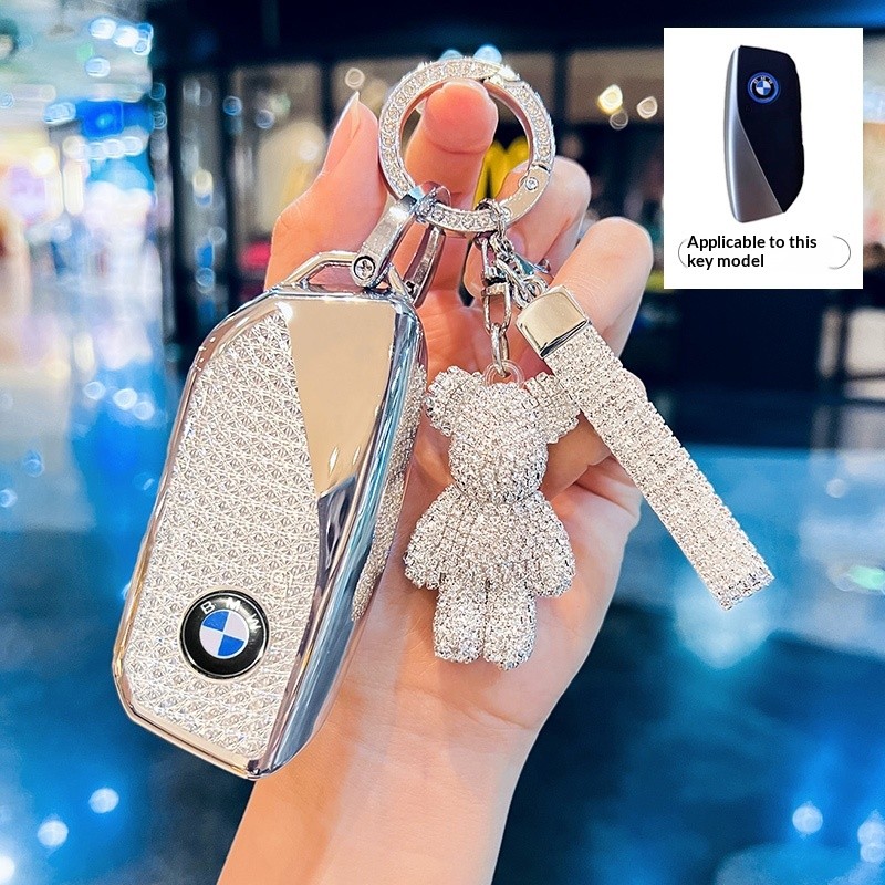 สําหรับ BMW TPU รถ Remote Key Case ผู้ถือพวงกุญแจสําหรับ BMW M60/iX1/iX2/iX3/XM/i4/i5/i7 ฝาครอบกุญแจ
