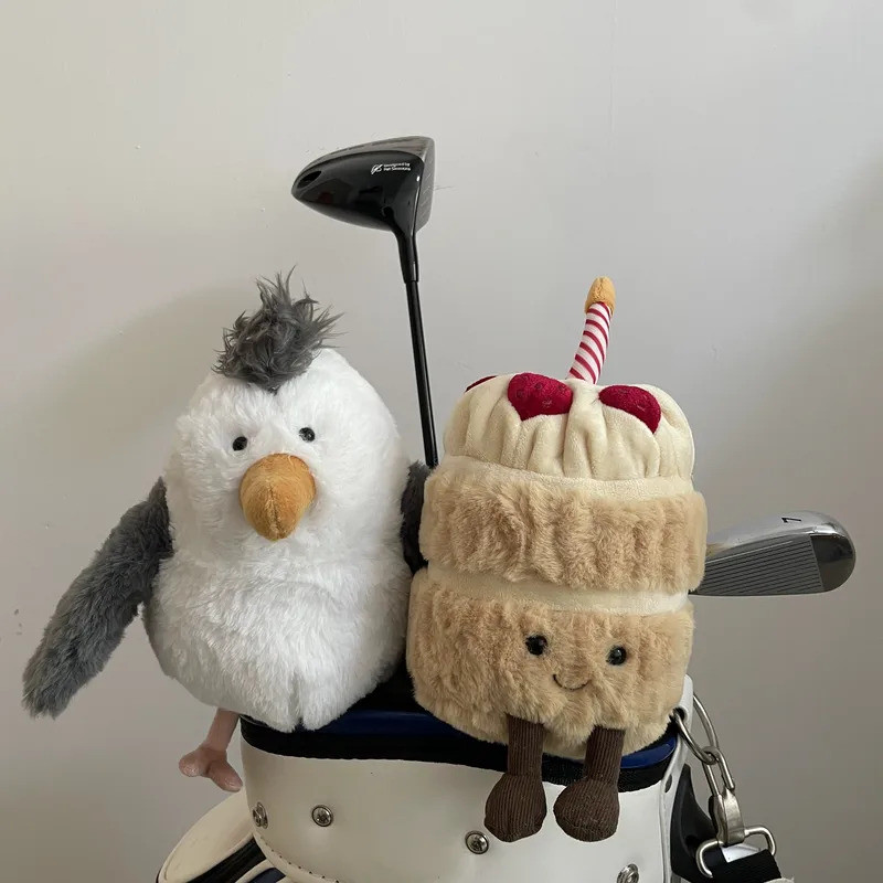 Cake | Seagull Plush Golf Head Cover Golf Club Cover Driver Golf Club Head Cover Driver Headcovers