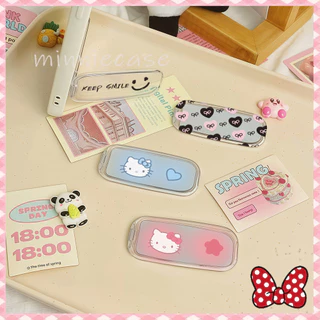 วงเล็บพับได้กระจกโทรศัพท์ การ์ตูนน่ารักสำหรับ iphone สิ่งประดิษฐ์ไล่ล่า มือจับกระจกใหญ่ แนวการ์ตูน เสาโทรศัพท์กระจกพกพา