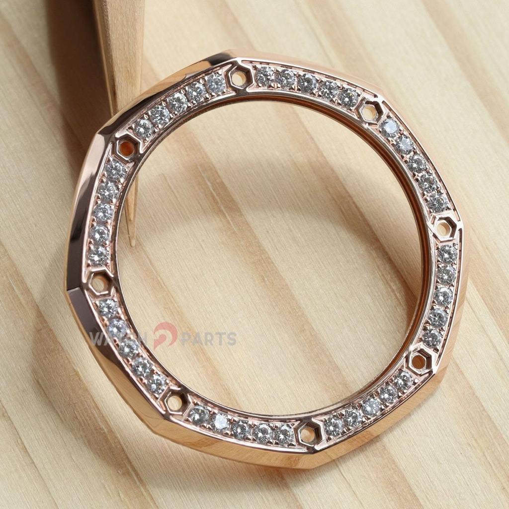 18K Rose Gold นาฬิกาเพชรธรรมชาติสําหรับ Audemars Piguet 26420 AP Royal Oak Offshore 43 มม.นาฬิกา