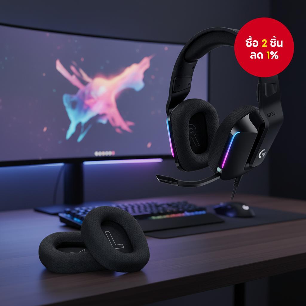ที่คาดผมและแผ่นรองหูฟังสําหรับ Logitech G733 G335, แผ่นรองหูฟังและที่คาดผมสําหรับเปลี่ยนของ Logitech