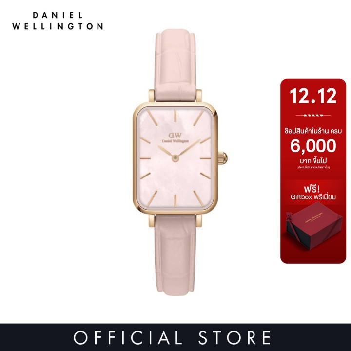 Daniel Wellington นาฬิกา Quadro Presses Rouge Rose Gold MOP สีชมพู
