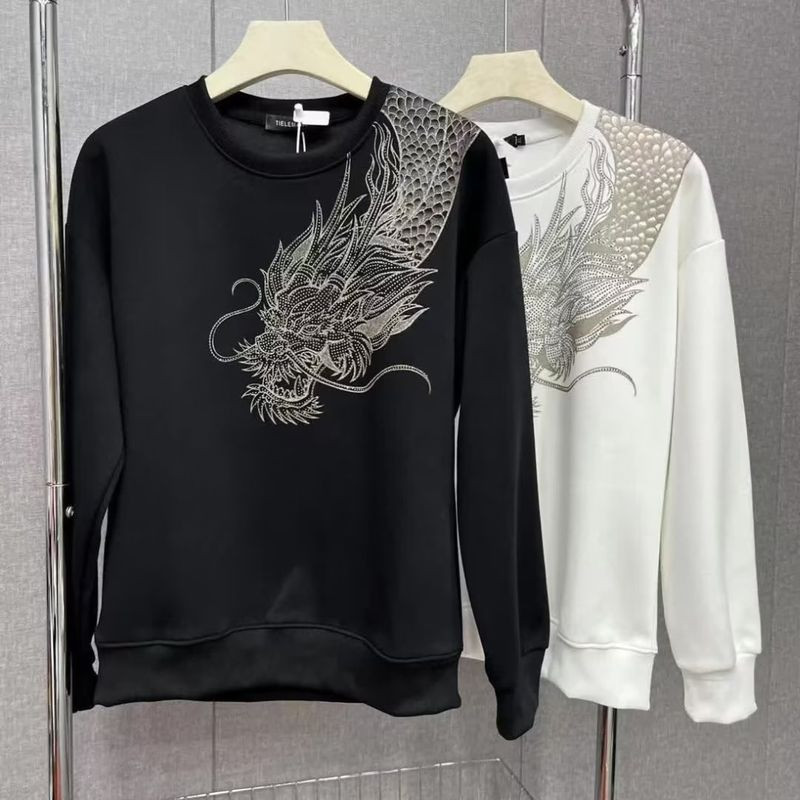 เสื้อสเวตเตอร์ปักลายมังกร ออกแบบสวยงาม เหมาะสมทั้งชายและหญิง