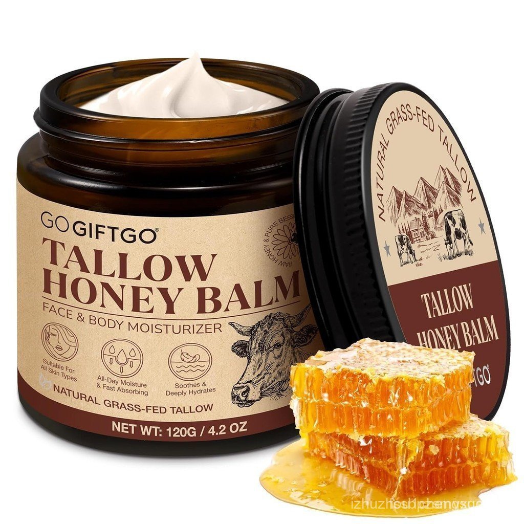 Beef Tallow for Skin,Tallow and Honey Balm,Beef Tallow for Face,Tallow Face Moisturizer,Natural Mois