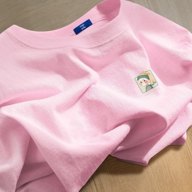 韩国 2026ACE BEAUTY ยี่ห้อใหม่ผ้าฝ้าย 100% Unisex แขนสั้นเสื้อยืดแฟชั่นการพิมพ์ผู้ชายและผู้หญิง Baggy 