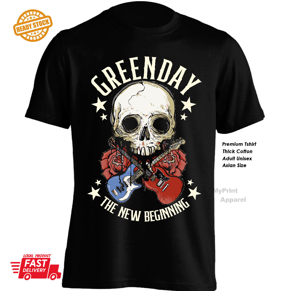 2026 เกาหลีใต้ Green Day GreenDay Rock Band American Idiot บาสเกตบอลกรณีผ้าฝ้ายเสื้อยืด COD D3Y4