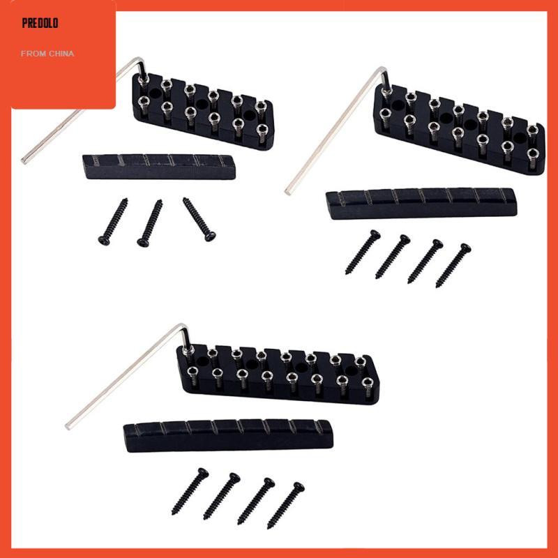 [Predolo] 6 String/ 7 String/ 8 String Headless Guitar Bridge & Slotted Nut Set