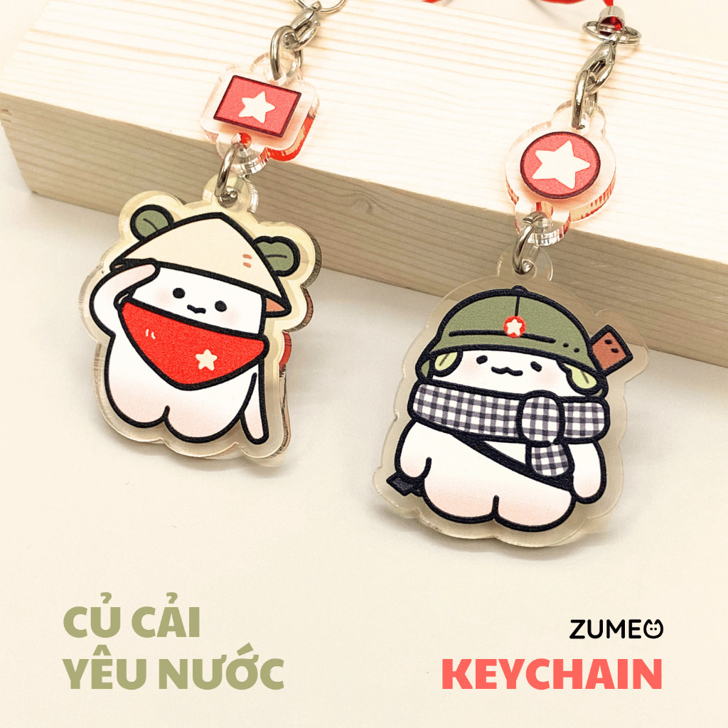 [ZUMEO] Patriotic Radish KEYCHAIN - Radish KEYCHAIN nlp