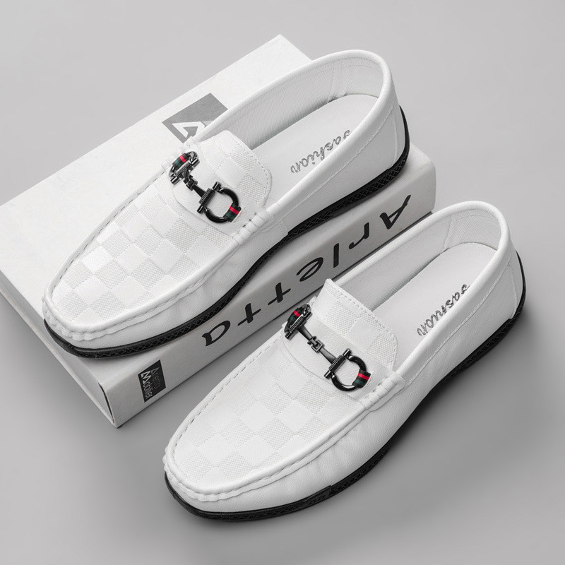 {Men Loafer} Smart White Loafer Lelaki อย่างเป็นทางการมีสไตล์สวมใส่ลําลองกิจกรรมสํานักงานสมาร์ทอินเท