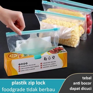 kantong ziplock makanan tebal penyimpanan makanan cocok masuk freezer microwave