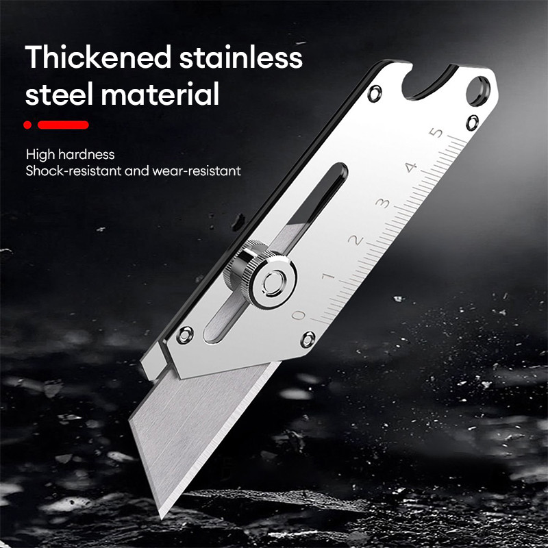 🍉nestthai🍉มีดคัตเตอร์ คัตเตอร์พกพา คัตเตอร์สั้น5cmพกพาง่าย เหมาะสำหรับตัดวอลเปเปอร์ กระดาษแข็ง และกระดาษ ฝาขวดที่เปิดได้ - รูปที่ 6