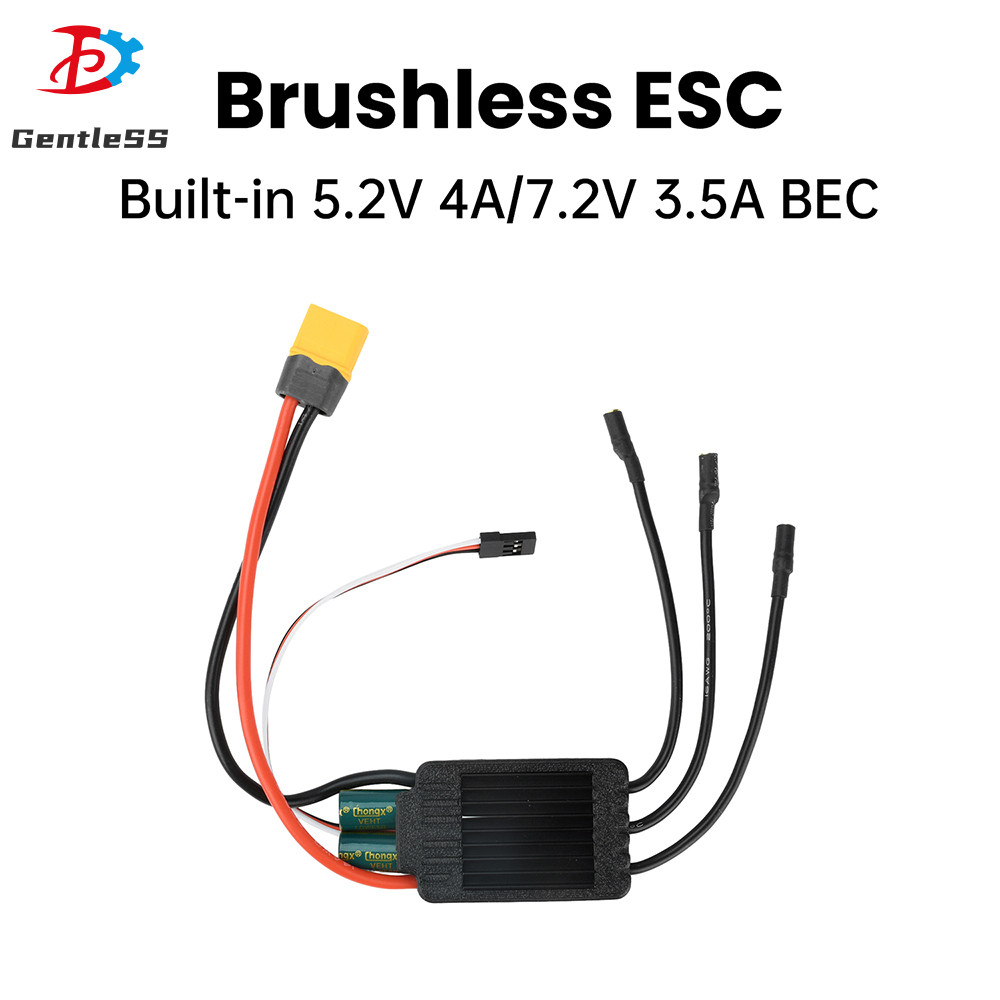 3-6S AM32 ESC 120A ตัวควบคุมความเร็วแบบไม่มีแปรงพร้อมพัดลมกําลังสูง 5.2V/7.2V 4A BEC สําหรับรุ่น RC 