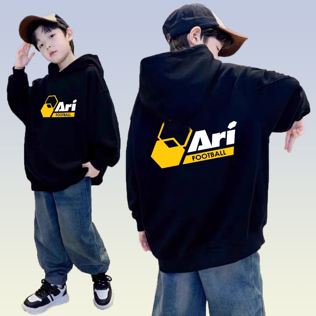 COD เสื้อกันหนาวเด็ก เสื้อฮู้ด Ari Football Jersey ฮู้ดแขนยาว Cotton Fashion ฮู้ด Graphic Ari Kids H