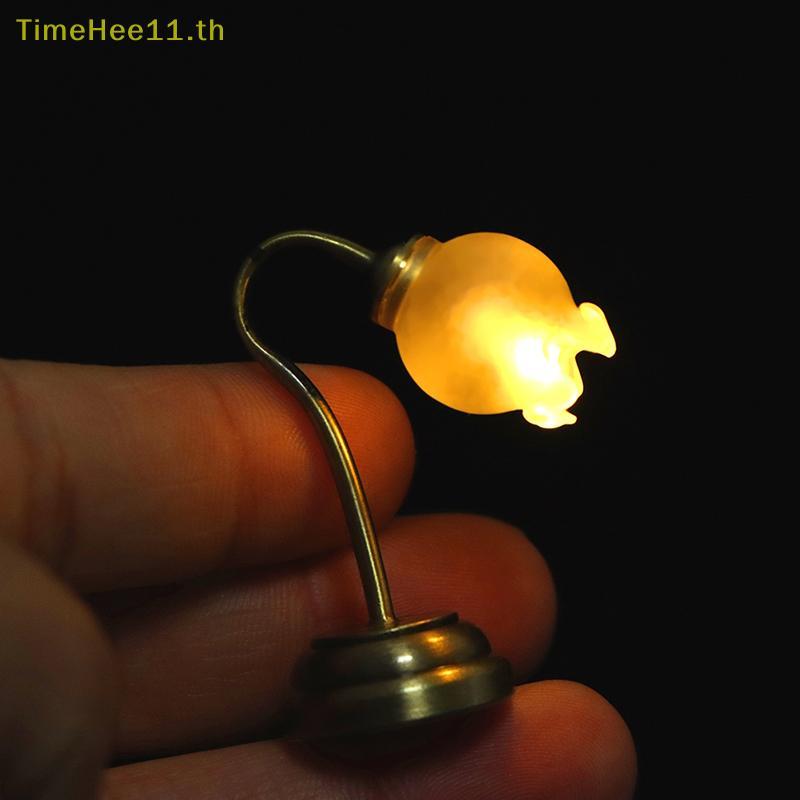 TimeHee 1:12 Dollhouse Miniature โคมไฟตั้งโต๊ะโคมไฟ LED โคมไฟติดผนัง CeilingLamp ตุ๊กตาตกแต่ง TH