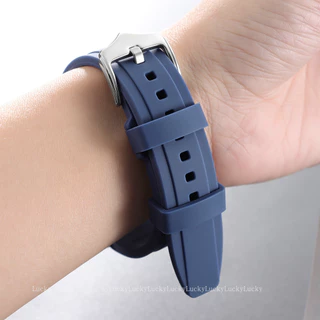 SWATCH ปลายโค้งสายนาฬิกาซิลิโคน 20 มม. 22 มม. สําหรับ โอเมก้า สําหรับ ตัวอย่าง ดวงจันทร์ สายนาฬิกายางกันน้ําผู้ชายผู้หญิงข้อมือเข็มขัดกีฬาสายรัดข้อมือสีดําสีฟ้าสีน้ําตาลส