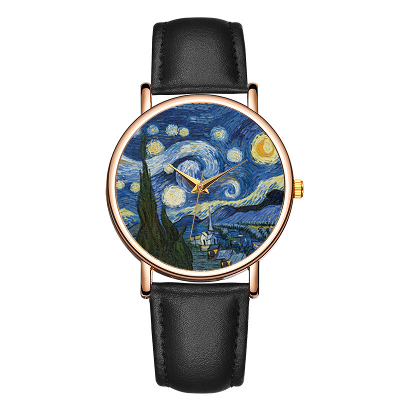 Impressionist Art Dial Casual Fashion Style นาฬิกา Charm 9JK6