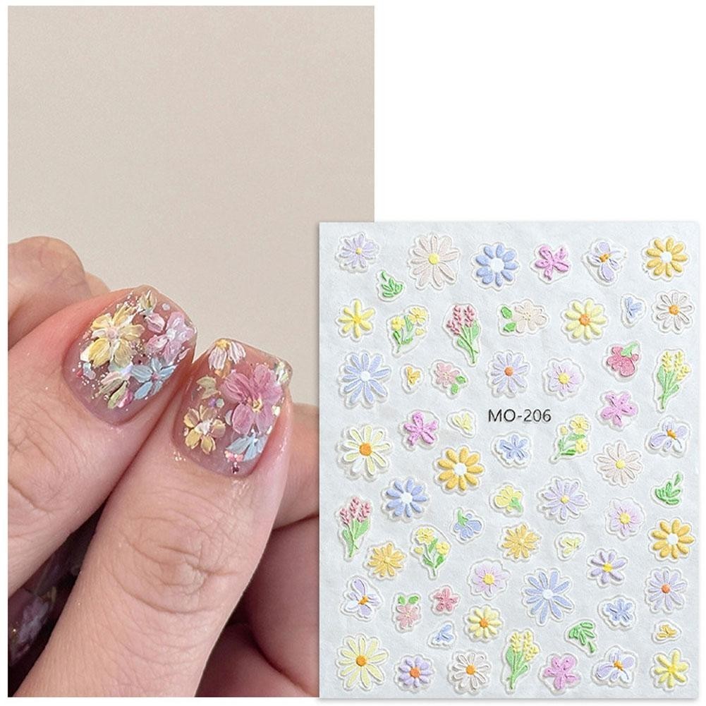 WUMI 5d Flower Daisy Nail Sticker สติ๊กเกอร์ติดเล็บสด U1o3 WUMI