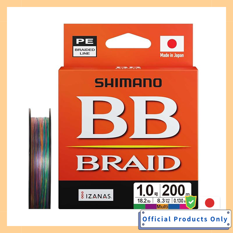 SHIMANO PE Line BB Blade 200m LD-M64Y Size 1.0 Multi Color