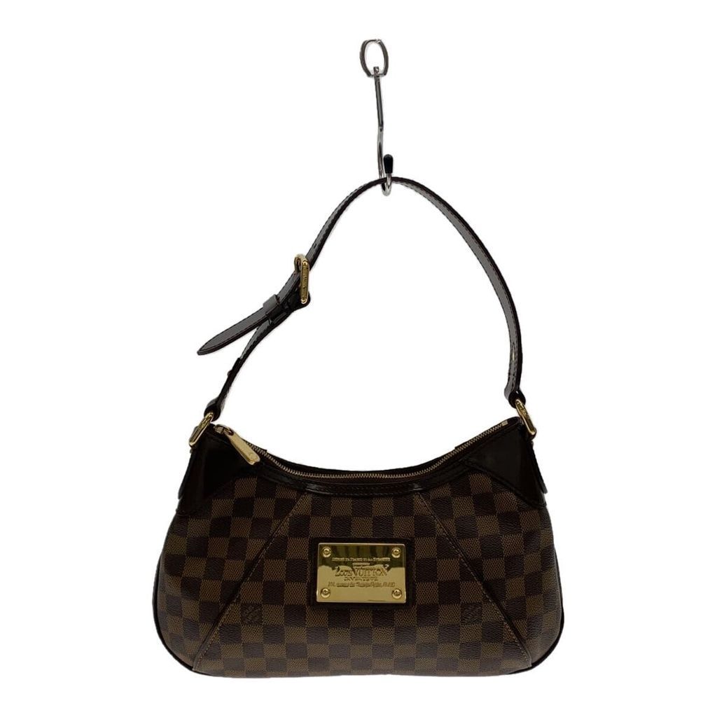 LOUIS VUITTON shoulder bag Tate PM_Damier Ebenne_BRW PVC Brown Patterned all over Direct from Japan 