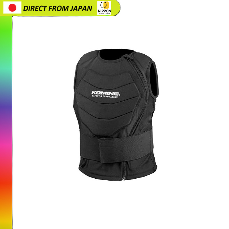 Komine Kids' Protective Vest RSK-900 04-900 Black Size KM with Built-in Chest and Spine Pads เสื้อกั