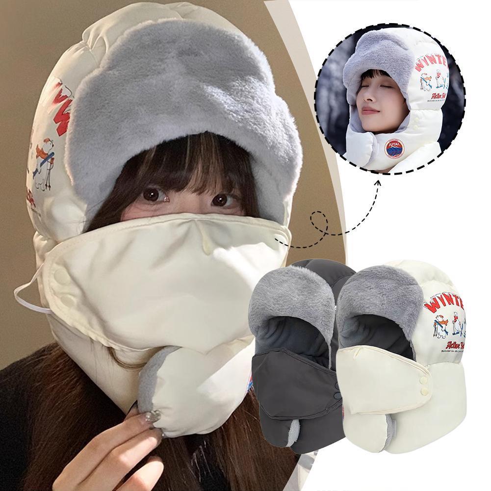 ฤดูหนาวความอบอุ่น Lei Feng หมวกคอและป้องกันหู All-in-one หมวกคลุมด้วยผ้าสําหรับกลางแจ้ง P0v3