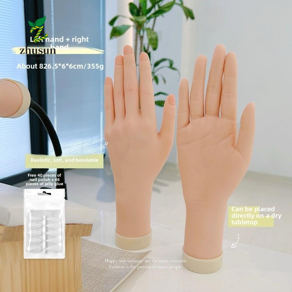ซูซุน มือปลอม, เล็บศิลปะการฝึกอบรมสามเณร งอได้ เล็บจําลองฝึกมือ, ซิลิโคนอ่อนเล็บแผ่นชั้นวางจอแสดงผลอะคริลิเล็บเครื่องมือ