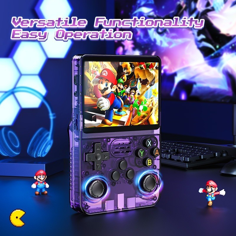 【สินค้าพร้อมส่ง】New R36S เกมคอนโซล Retro Game Console 128GB วิดีโอเกม เกมคอนโซลแบบพกพาสามารถชาร เครื