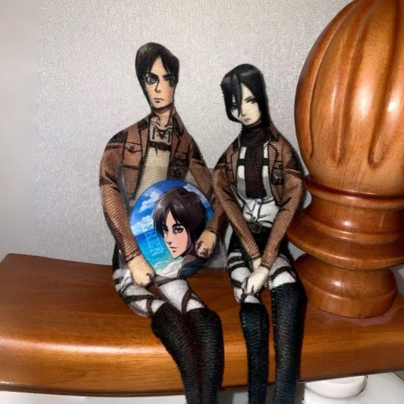 Attack on Titan คอสเพลย์ตุ๊กตาฟิกเกอร์ตัวละคร Levi Ackerman Eren Jaeger Armin Arlert Hange Zoe รูปทรงบิด