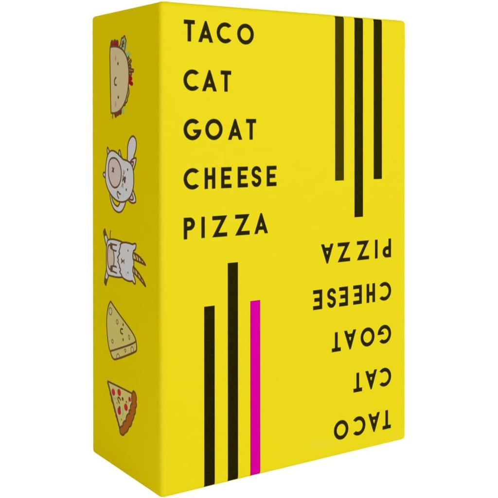 Taco Cat Goat Cheese Pizza เป็นเกมไพ่เข้าอย่างมากสําหรับคืนเกมครอบครัวและกลุ่ม