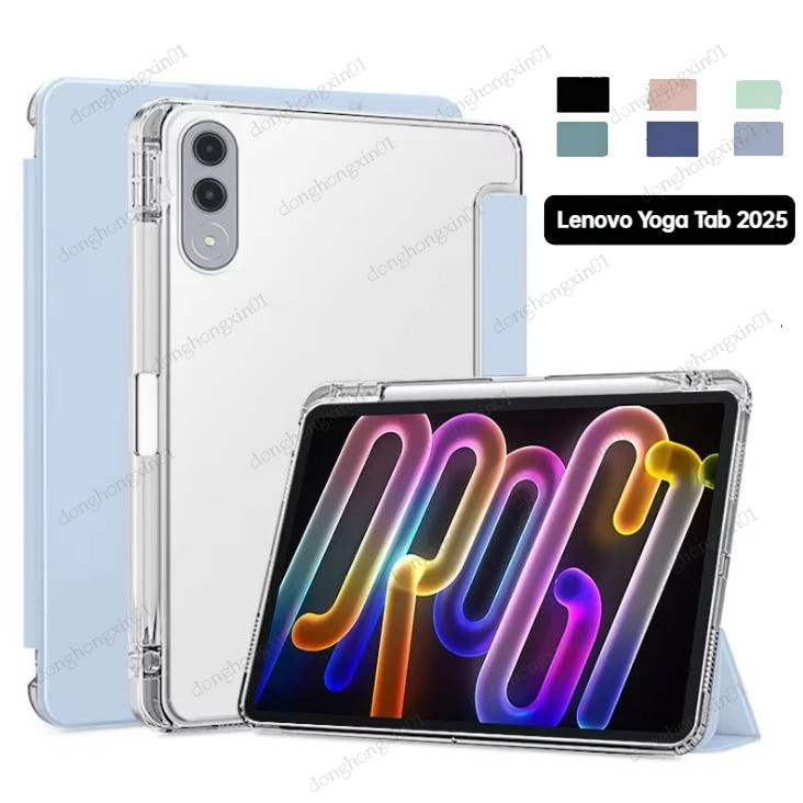 สําหรับ Lenovo Yoga Tab 2025 11.1 นิ้วซองหนังแท็บเล็ตสําหรับ Xiaoxin Pad Pro GT 11.1 "TB710FU พร้อมช่องเสียบปากกาฝาครอบแม่เหล็ก