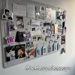 กระดานสักหลาดหนา 9 มม. สไตล์นอร์ดิก ตกแต่งผนัง ติดตั้งง่าย กันน้ำ ปักหมุดได้ หลายขนาด
