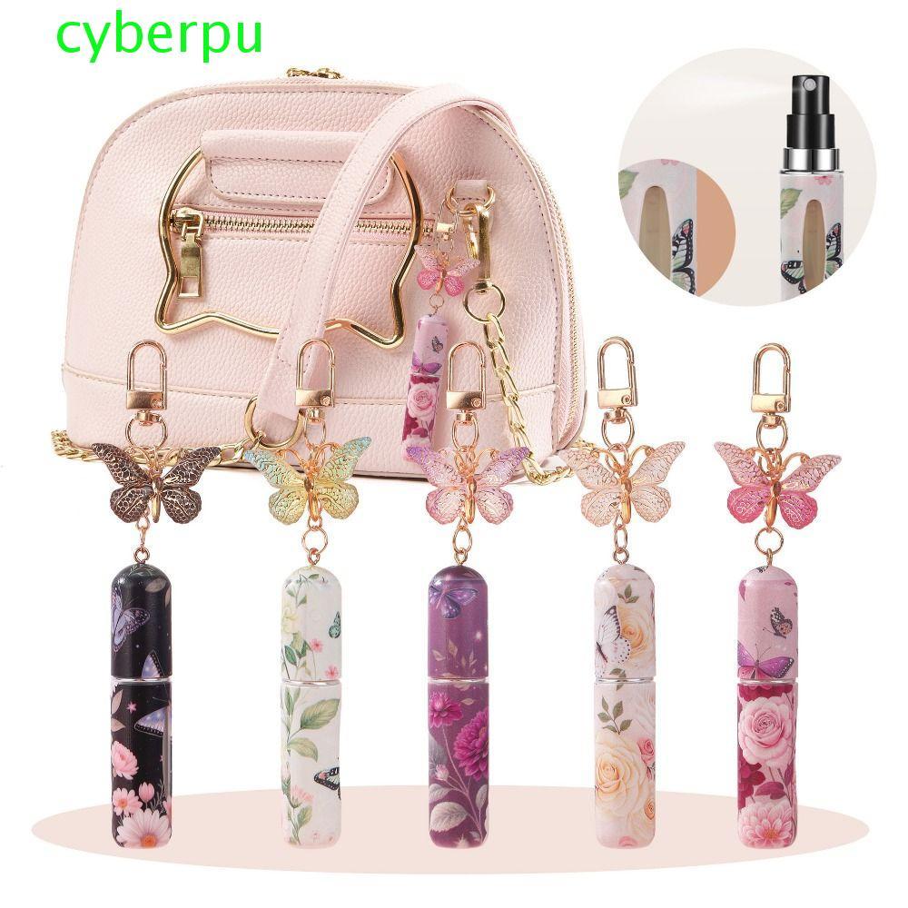 CYBERPULLSE Mini Perfume Bottle, 5ml Empty Refillable Perfume Bottle, Premium Quality Rotation Desig