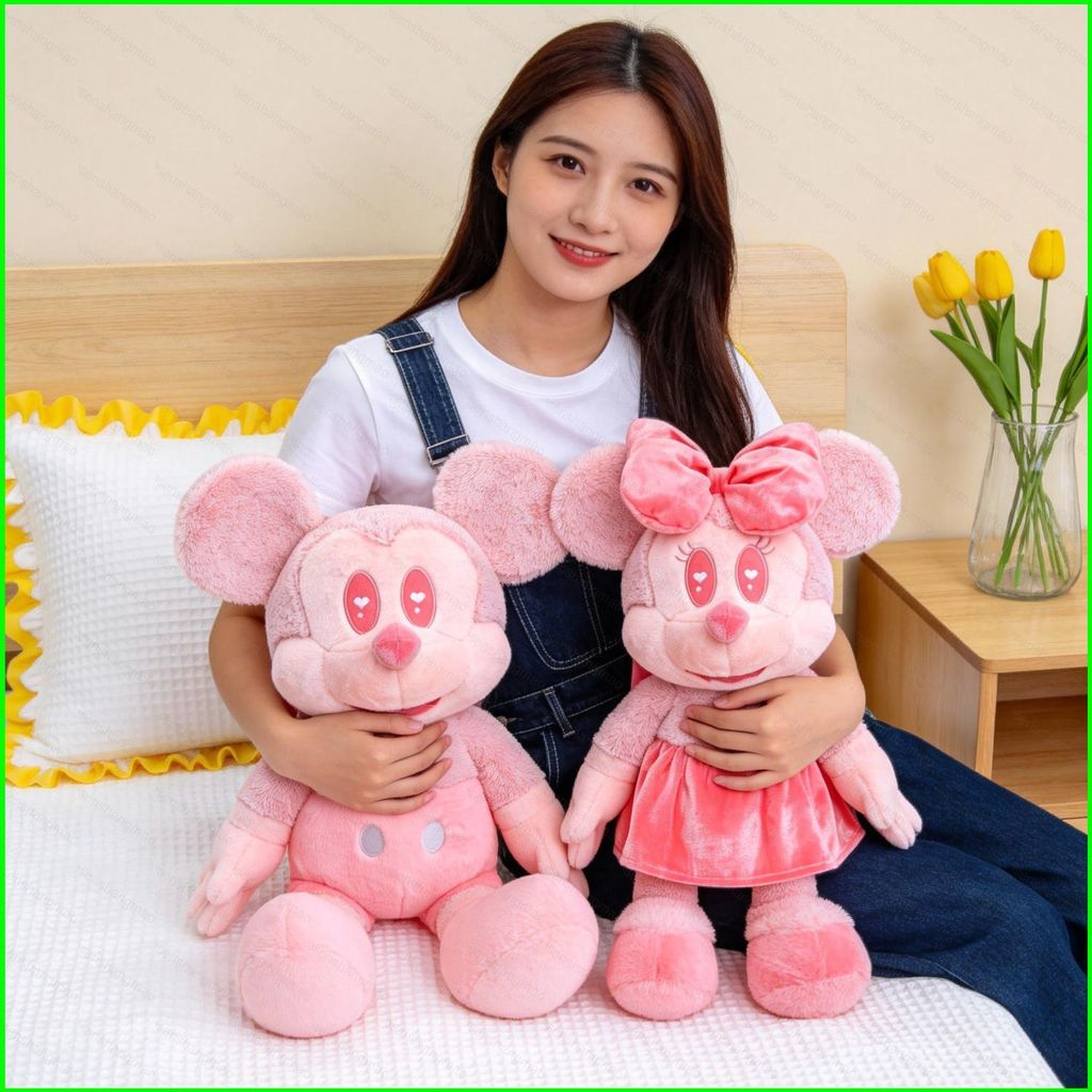 PS1 Disney Love Confession Series Plushie คู่ Mickey Minnie Plush Soft Companion ตุ๊กตา SP1