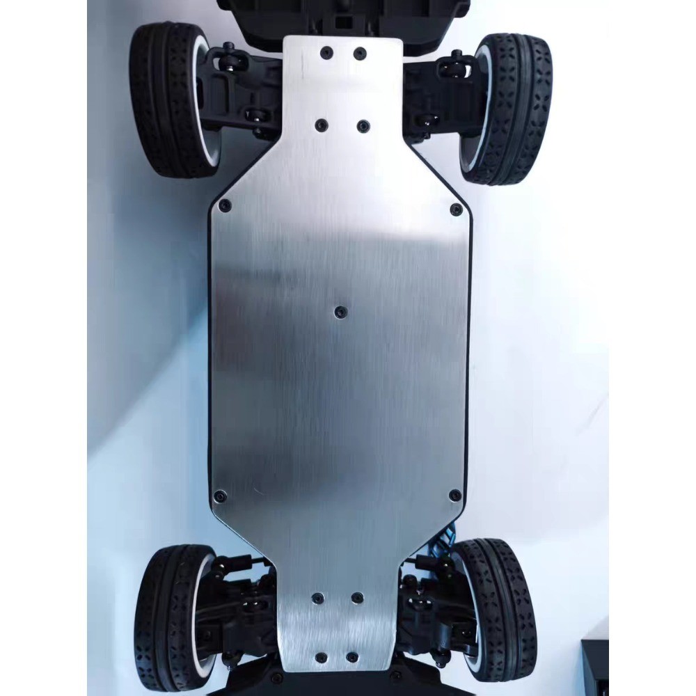 MJX Hyper Go 10303 10304 สแตนเลสสตีลแชสซีเกราะป้องกันแผ่นลื่นไถล RC รถอะไหล่อัพเกรด