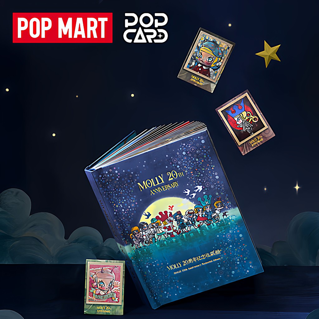 POPMART MOLLY 20th Anniversary Collection Book Card Peripheral Gift เล่นอินเทรนด์