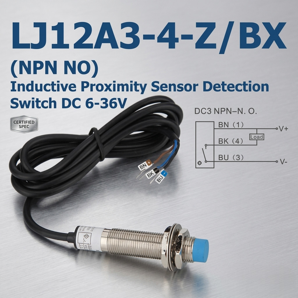 LJ12A3-4-Z/BX (NPN NO)Inductive Proximity Sensor Detection Switch DC 6-36V LJ12A34Z
