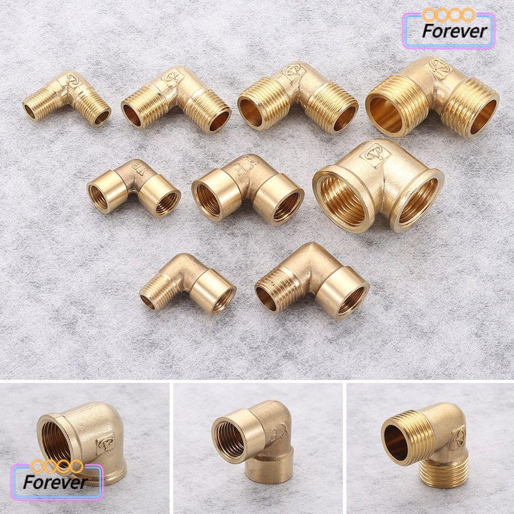 FOREVER ข้อต่อท่อ, ท่อทองเหลือง Fitting ท่อทองเหลือง Barb, ทนทาน 90 องศาข้อศอก 1/8" 1/4 "3/8" 1/2" ห