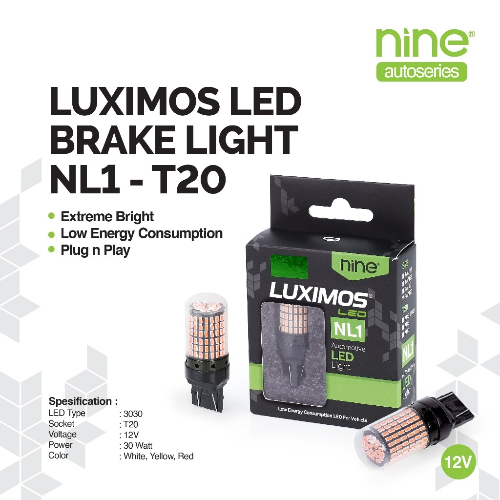 LUXIMOS รถ Dajjal ไฟเลี้ยวเบรค 23W Canbus T20 NL1 144 จุด Super Bright - NINE AUTOSERIES