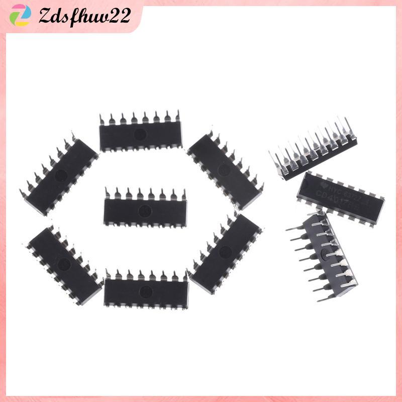 [ZFV] 10 ชิ้น CD4017BE 4017 CD4017 Decade Counter Divider IC TH