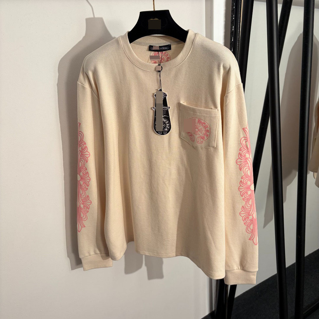 Chrome Hearts สไตล์ใหม่ ลาย.Cross Horseshoe บนเสื้อยืดแขนยาวและกระเป๋าเดี่ยว